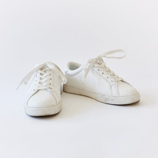 White Lace up Trainers Size 5