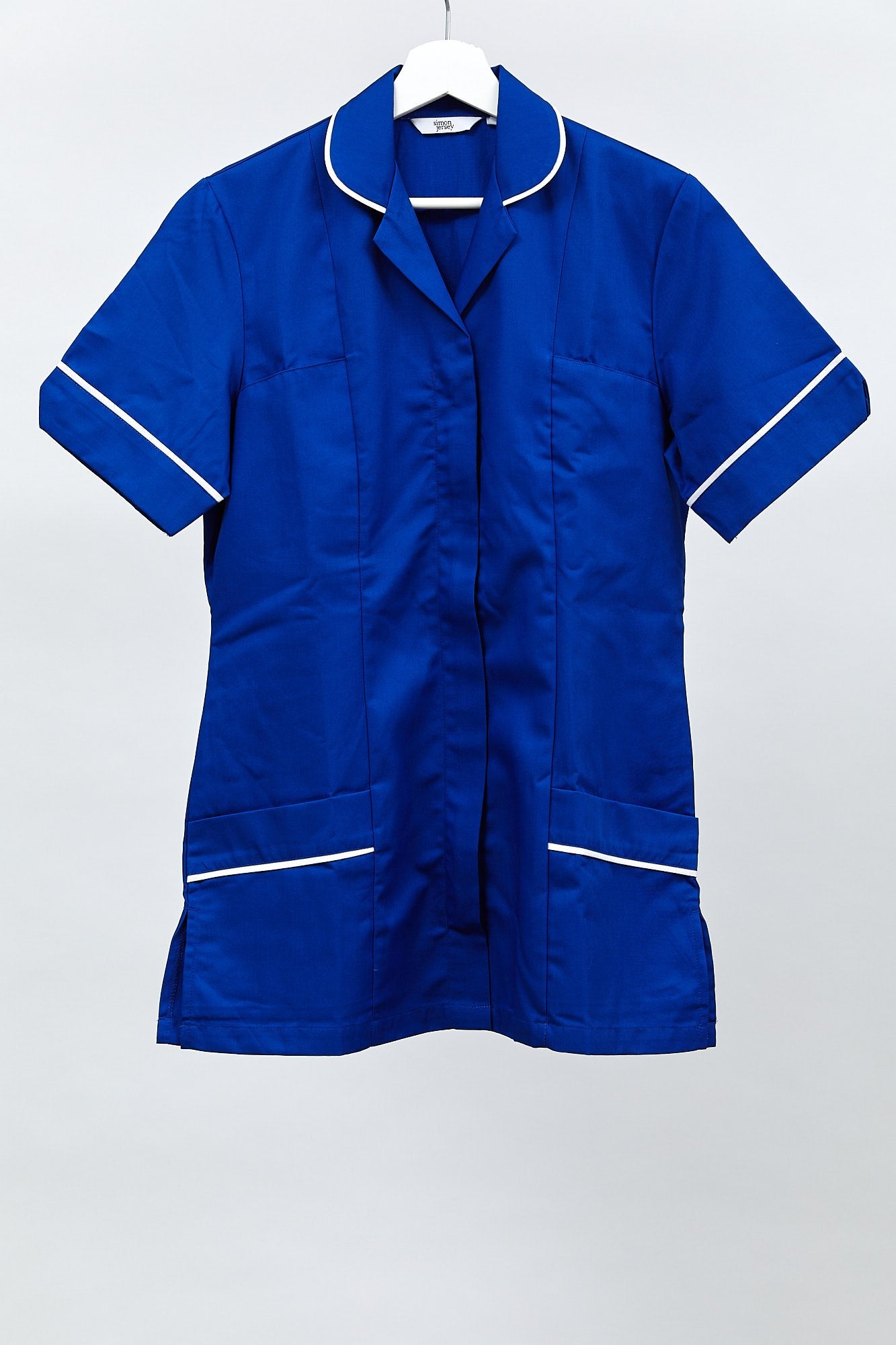 Womens Blue Medical Nurse Uniform Tunic: Size Small