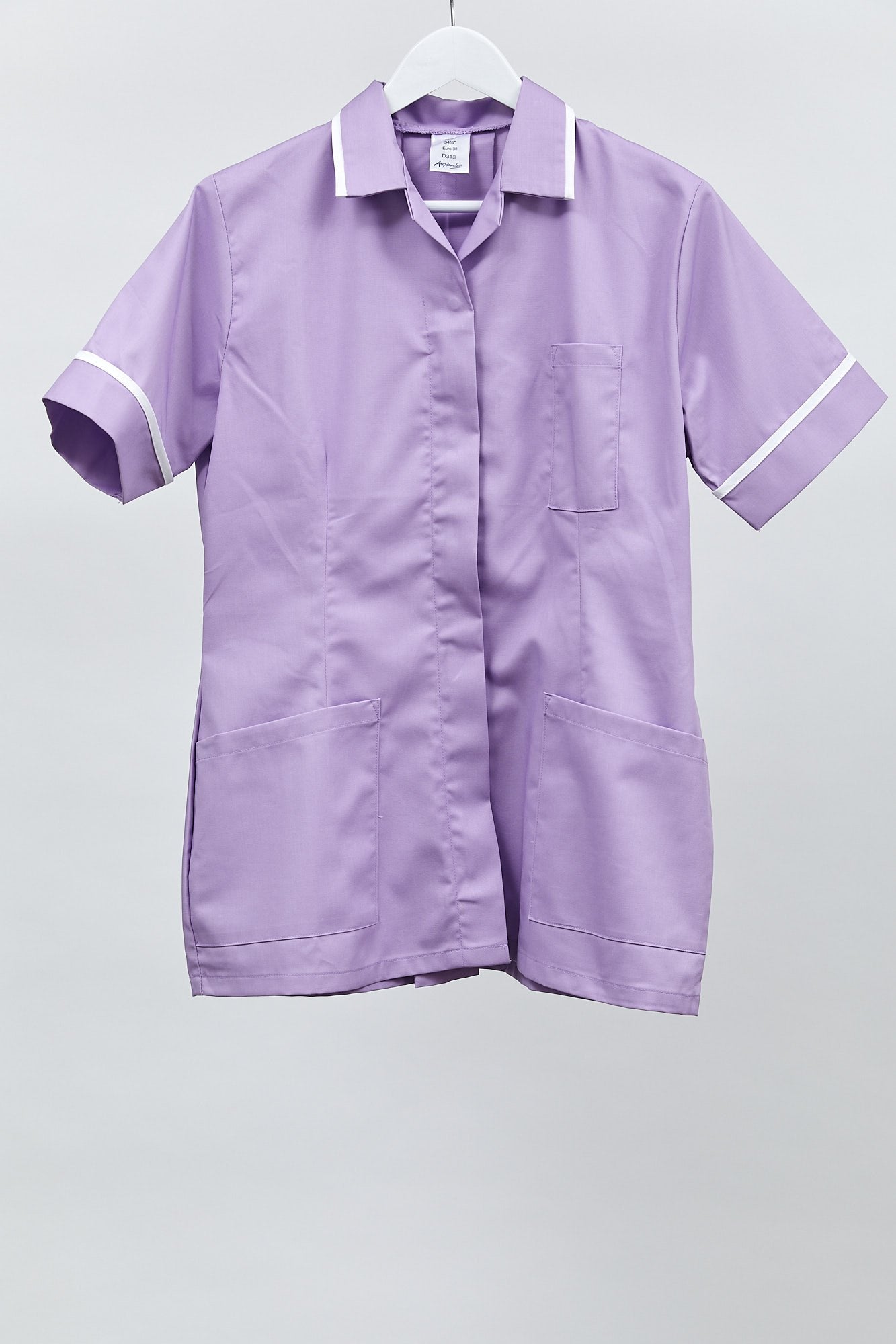 Womens Lilac Medical Nurse Uniform Top: Size Small