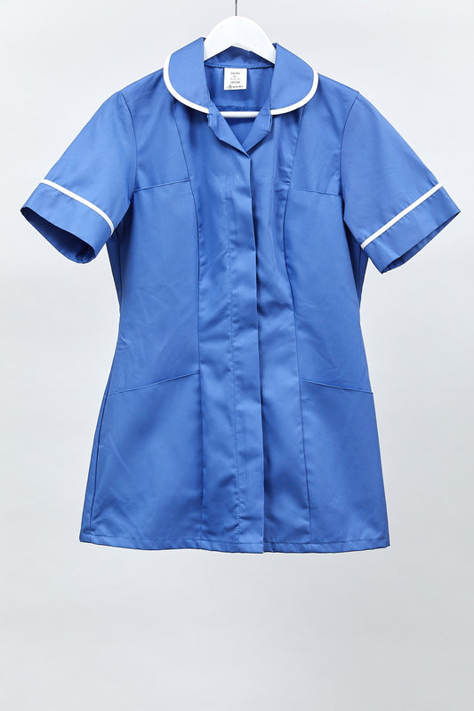 Womens Blue Nurse Uniform Tunic: Size Small