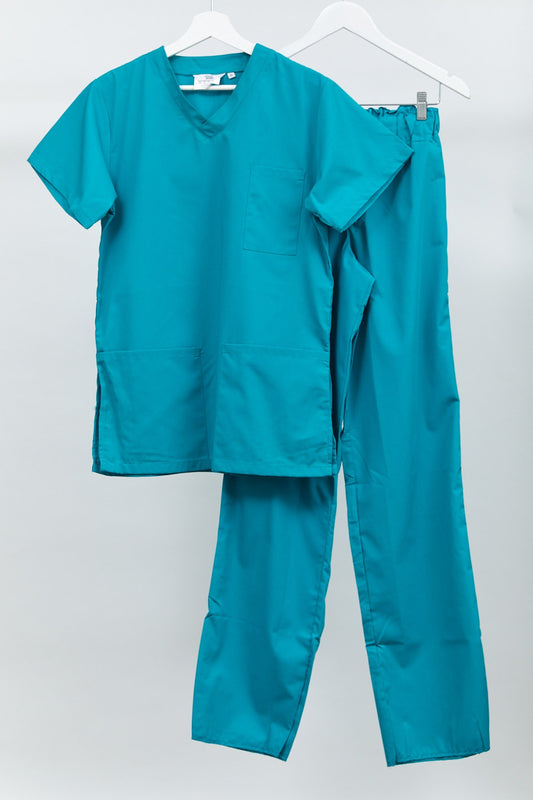 Womens Turquoise Blue Medical Scrubs Uniform: Size Extra Small