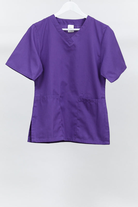 Womens Purple Medical Scrubs top: Size XSmall
