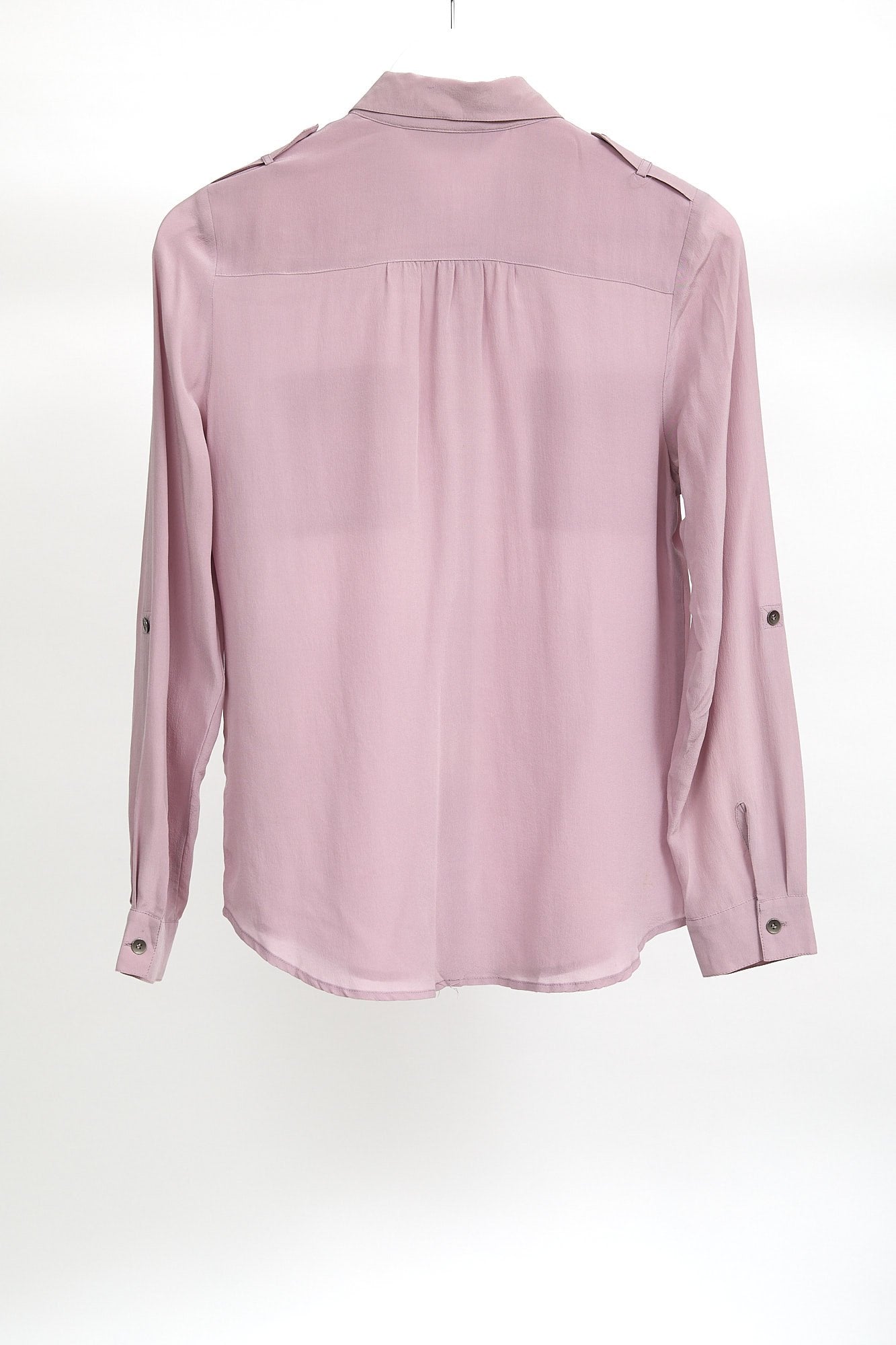Womens Pink Silk John Lewis Shirt: Size 10 or Small
