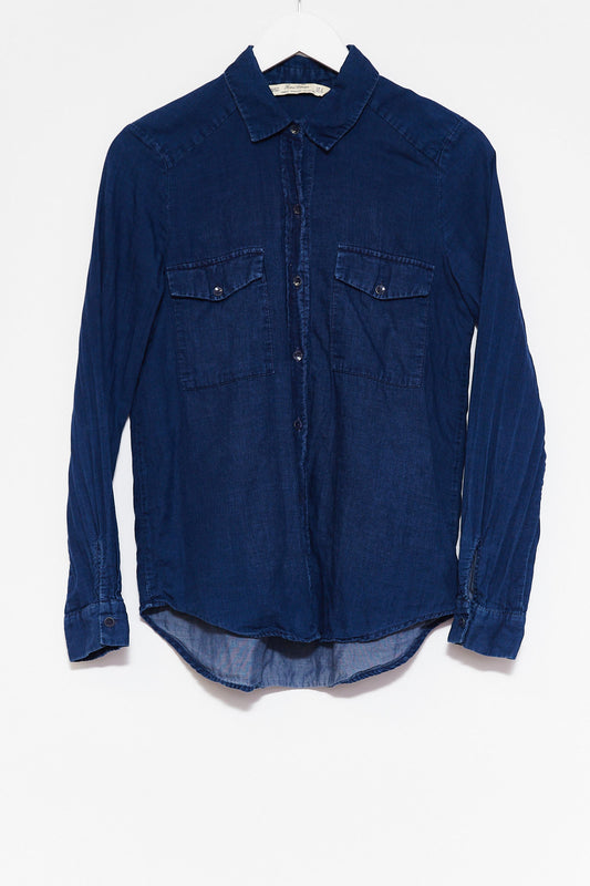 Womens Zara Indigo Shirt size Small