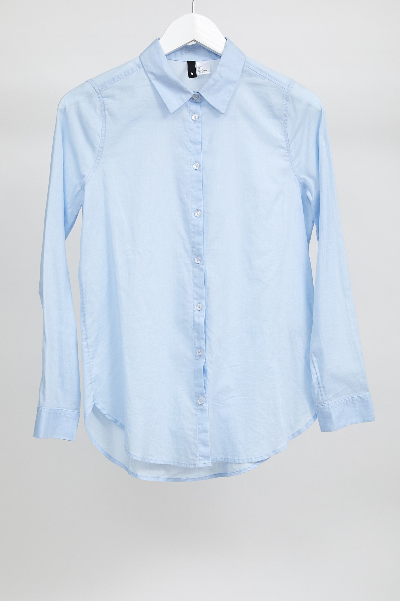 Womens Blue cotton H&M Shirt: Size 6