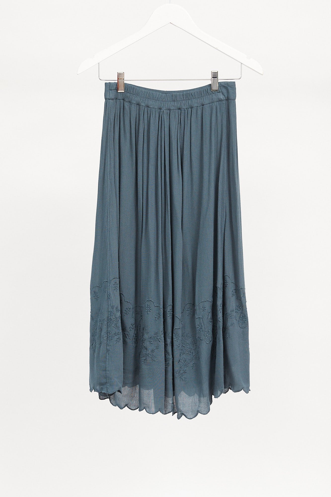 Womens Teal Maxi Skirt: Size Small/ Medium