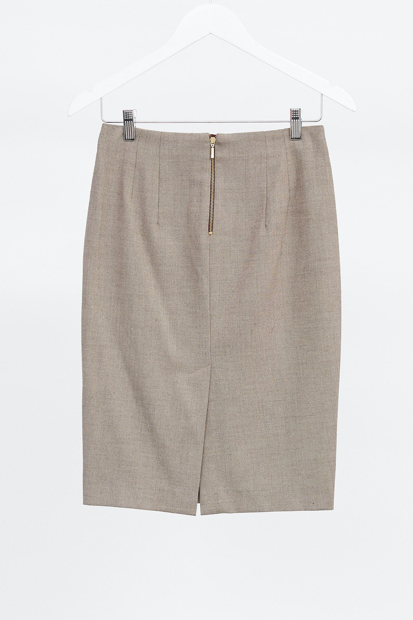 Womens Beige Pencil Skirt: Size Small