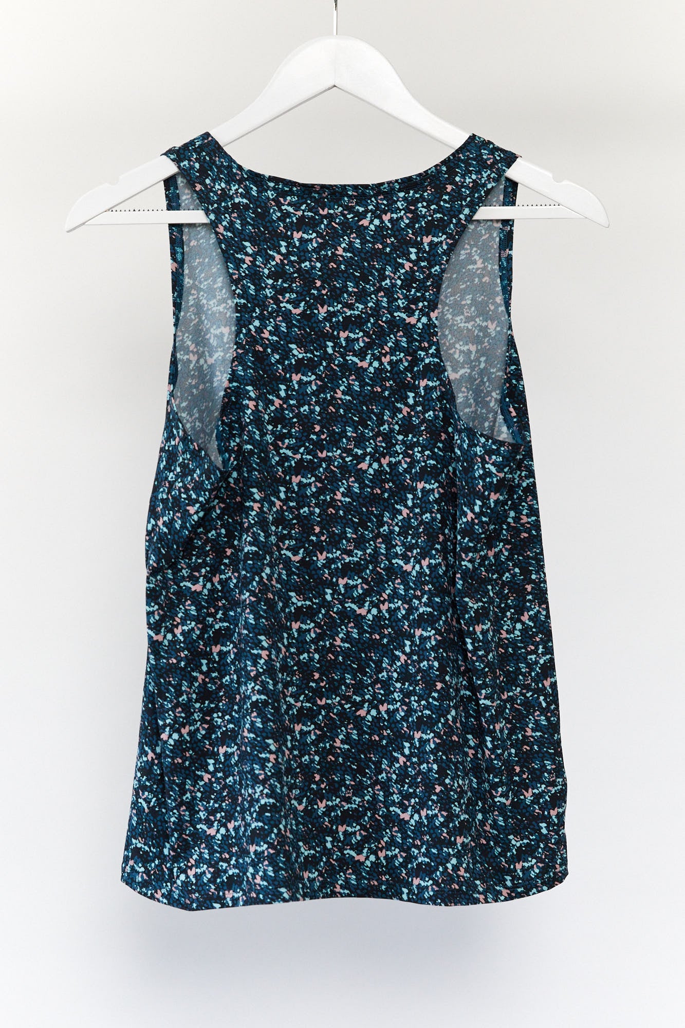 Womens M&S Blue Pattern Sport Vest Size 14