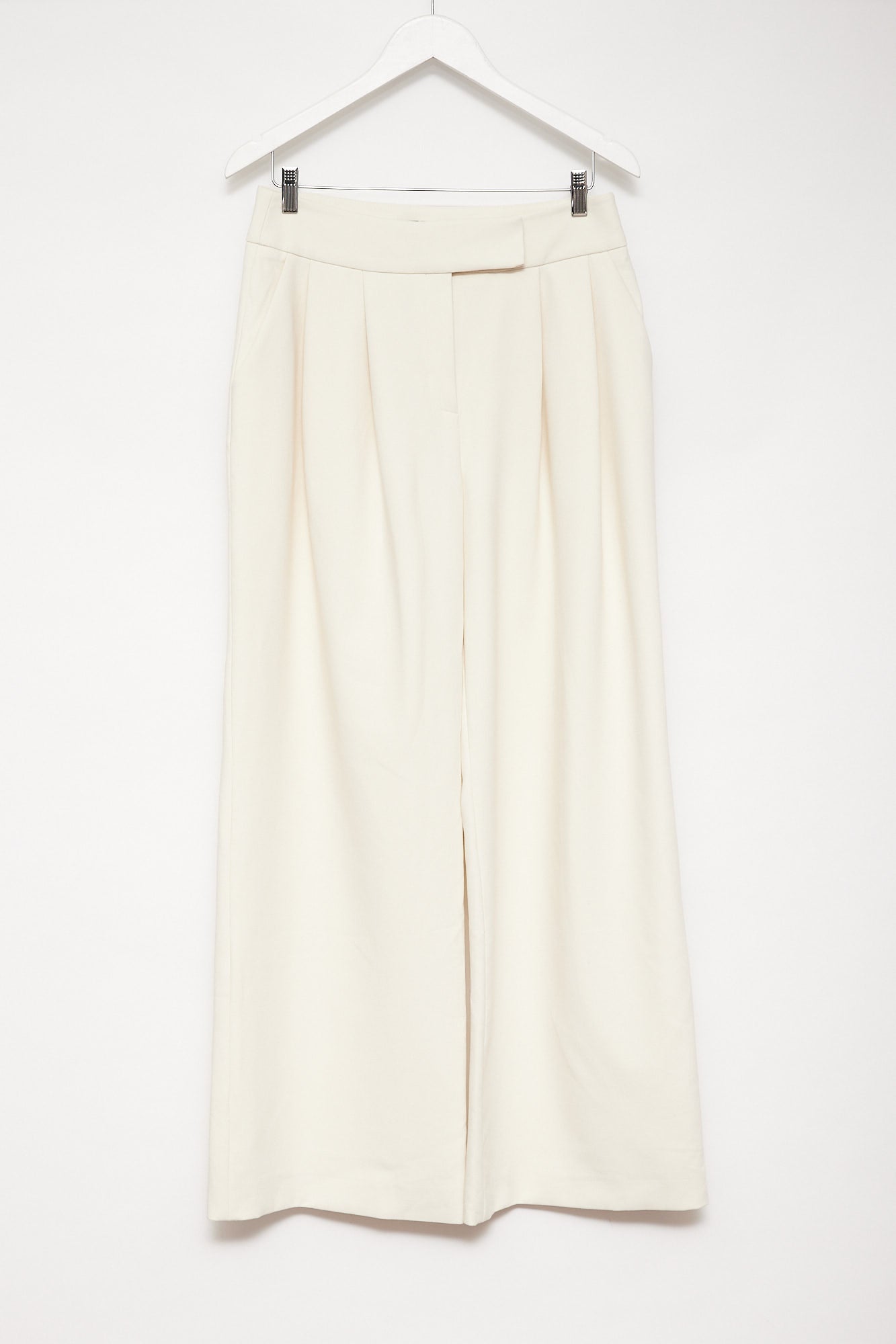 Womens Karen Millen white wide leg trousers size 12