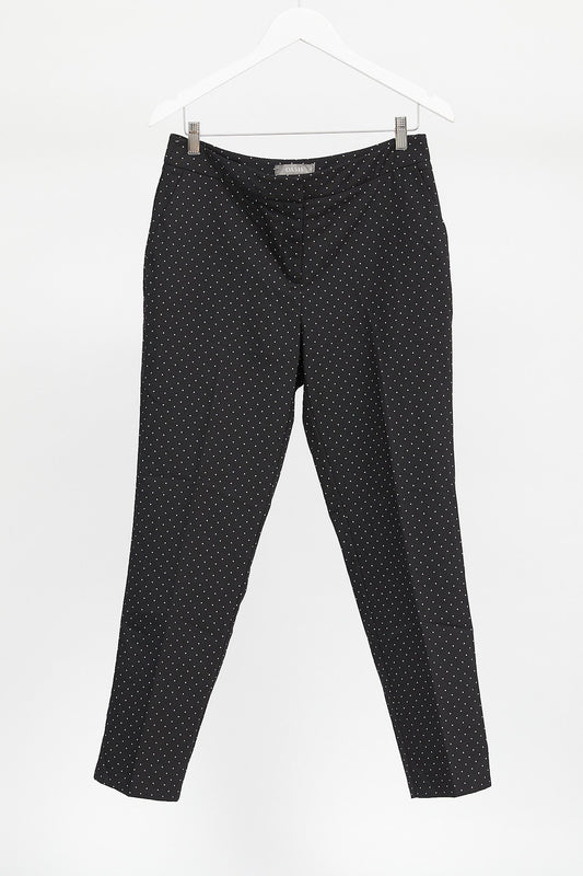 Womens Oasis Black Polka Dot Trousers: Size 12 or Medium