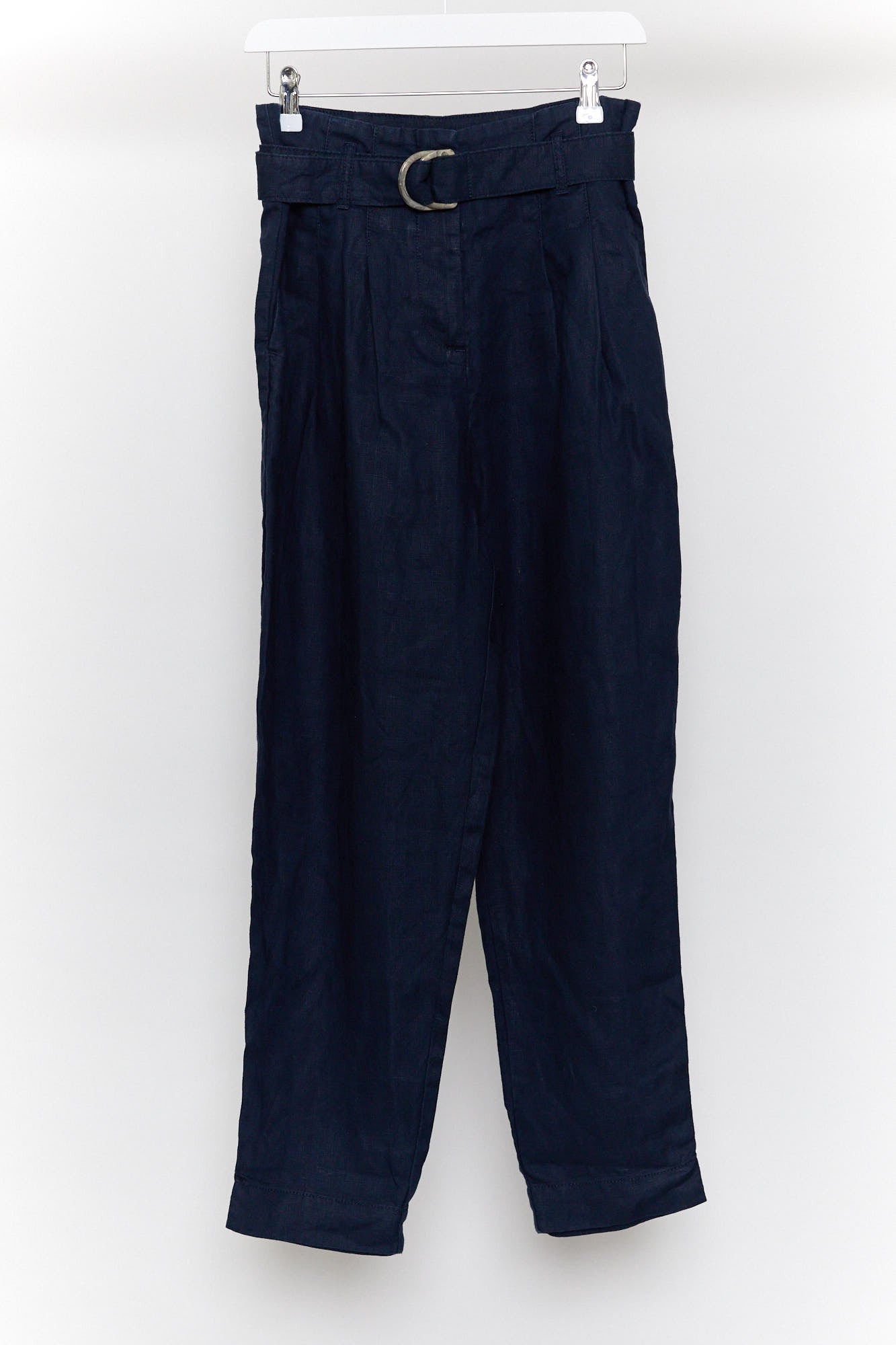 Womens Navy linen M&S Trousers size 10