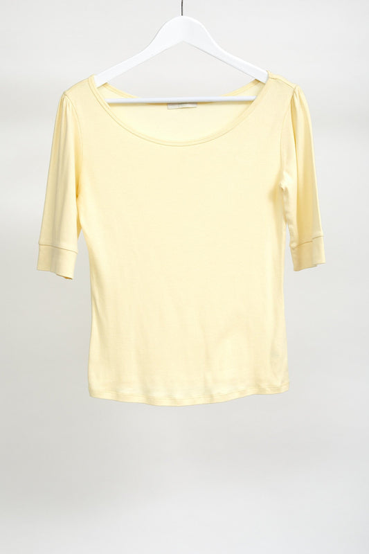 Womens Yellow Long Sleeve Top: Size Medium