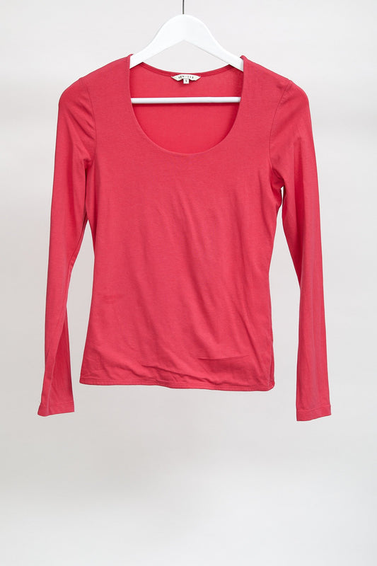 Womens Pink Long Sleeved T-Shirt: Size Small