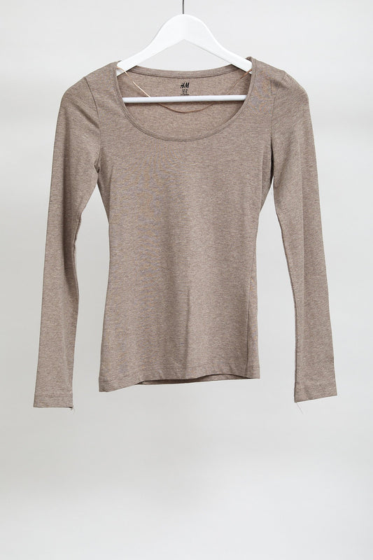 Womens Brown Long Sleeve T-Shirt: Size XSmall