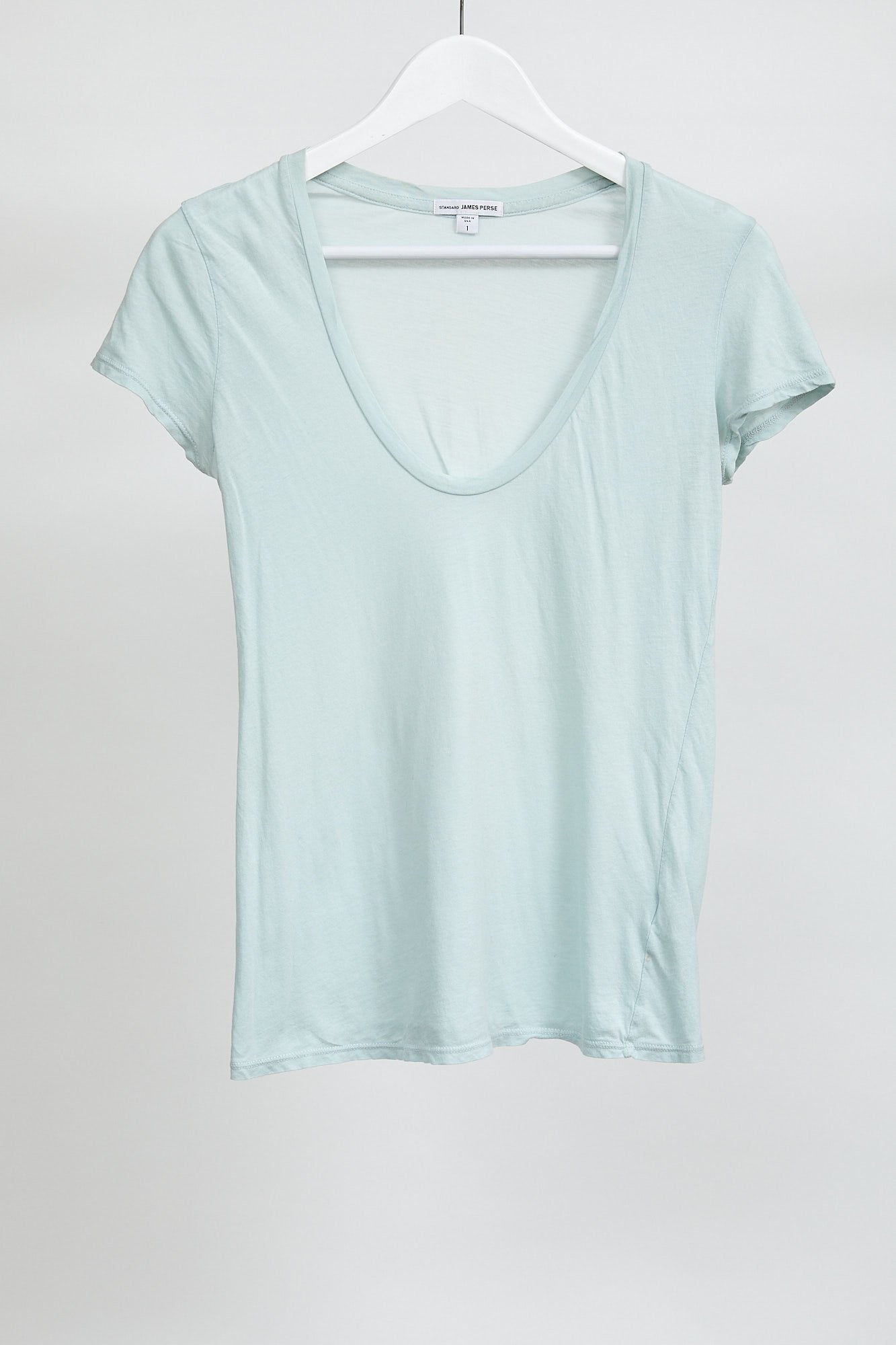 Womens Pale Blue Short Sleeve T-Shirt: Size Small