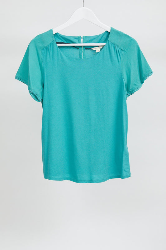 Womens Green Short Sleeve T-Shirt: Size Small