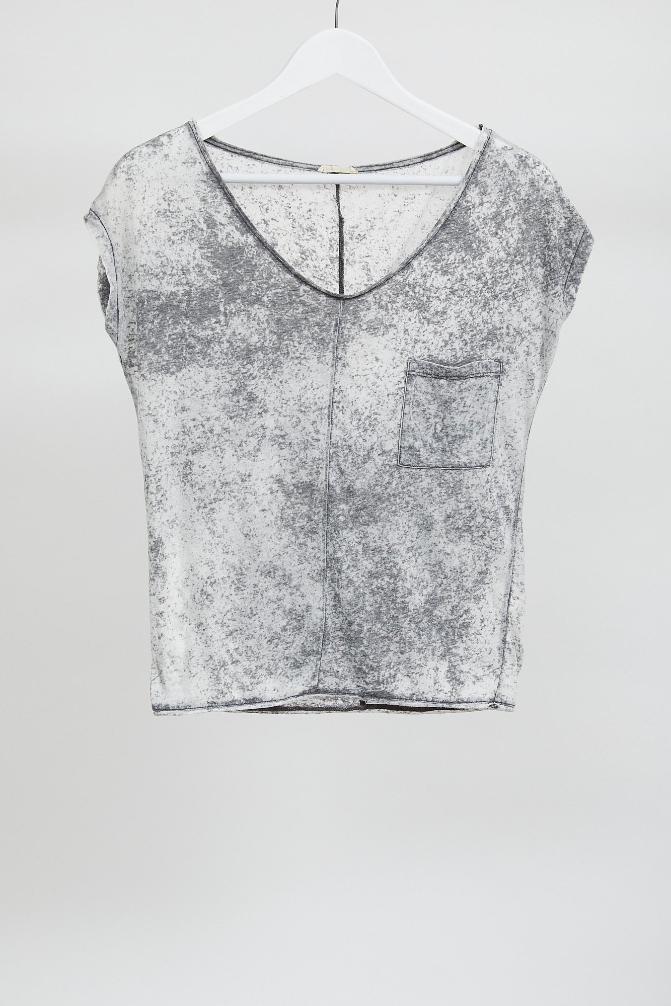 Womens Grey Short-Sleeve T-Shirt: Size Small