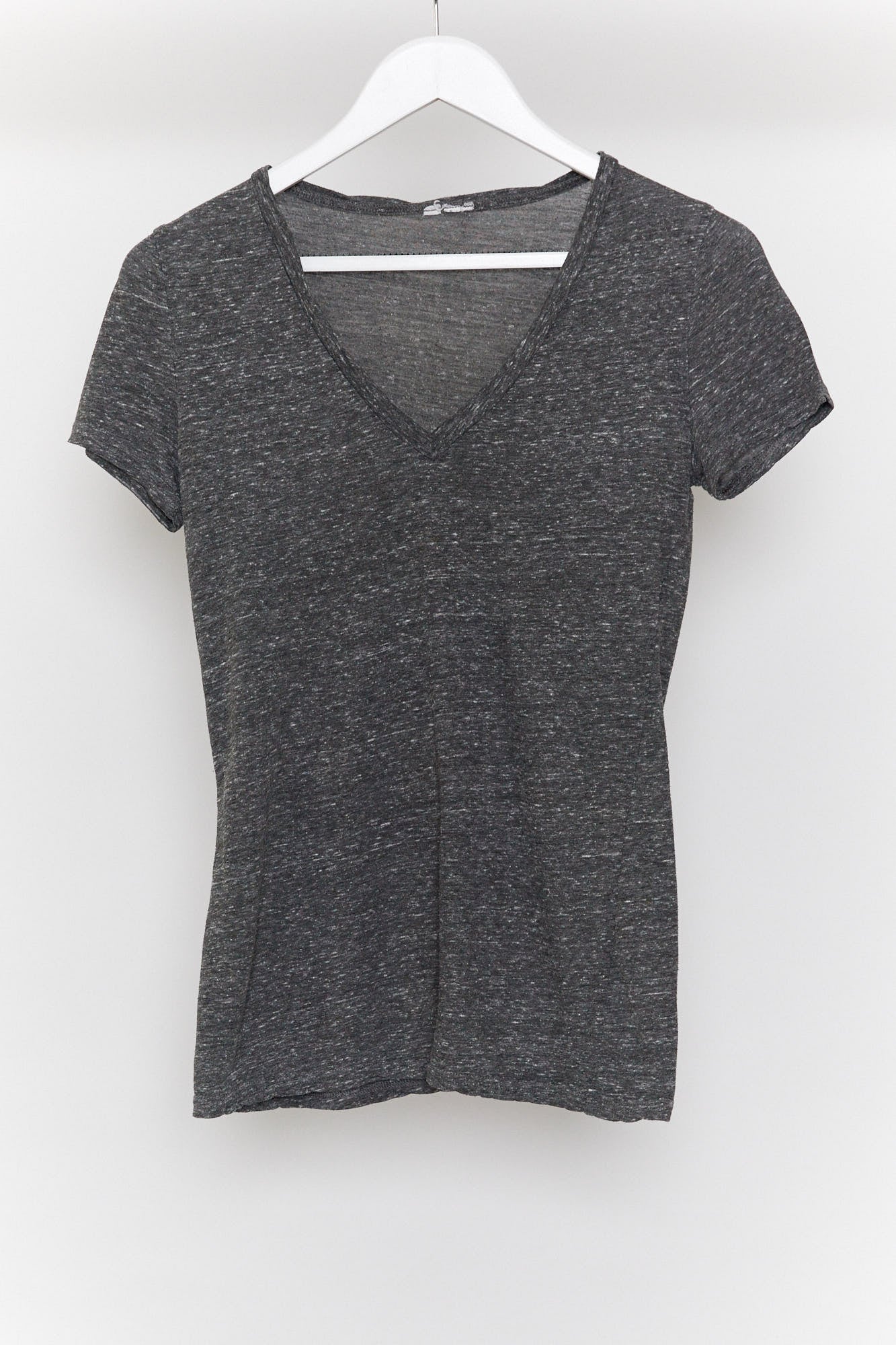 Womens Grey V-neck T-shirt size small