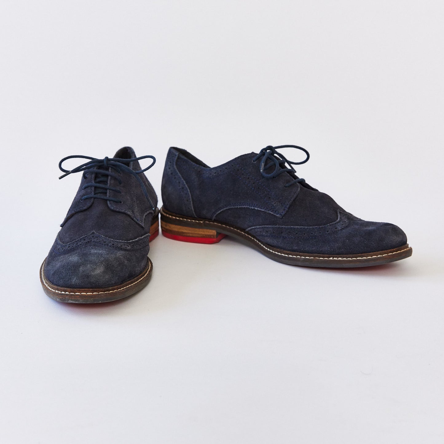 Navy suede lace up shoe size 10