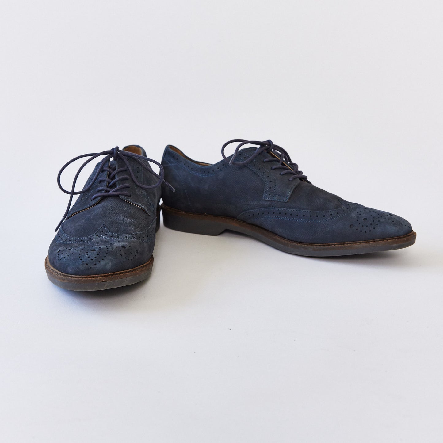 Navy suede lace up shoe size 9
